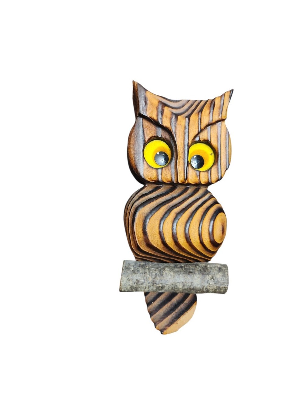 Vintage Wooden Owl Wall Hanging 60s 70s Nobody's Perfect 2 Piece Decor - Picture 5 of 6